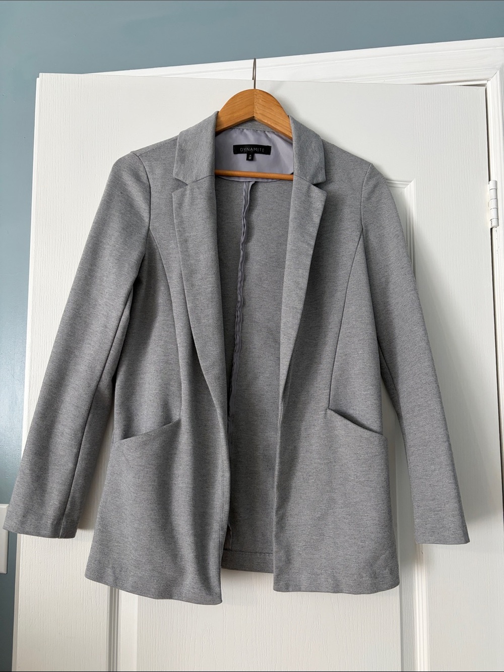 Dynamite Light Gray Open Blazer Jacket Size Medium